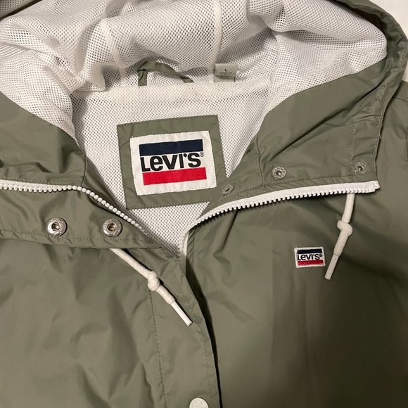 Levi's Retro Hooded Rain Jacket - women's large - Picture 5 of 9